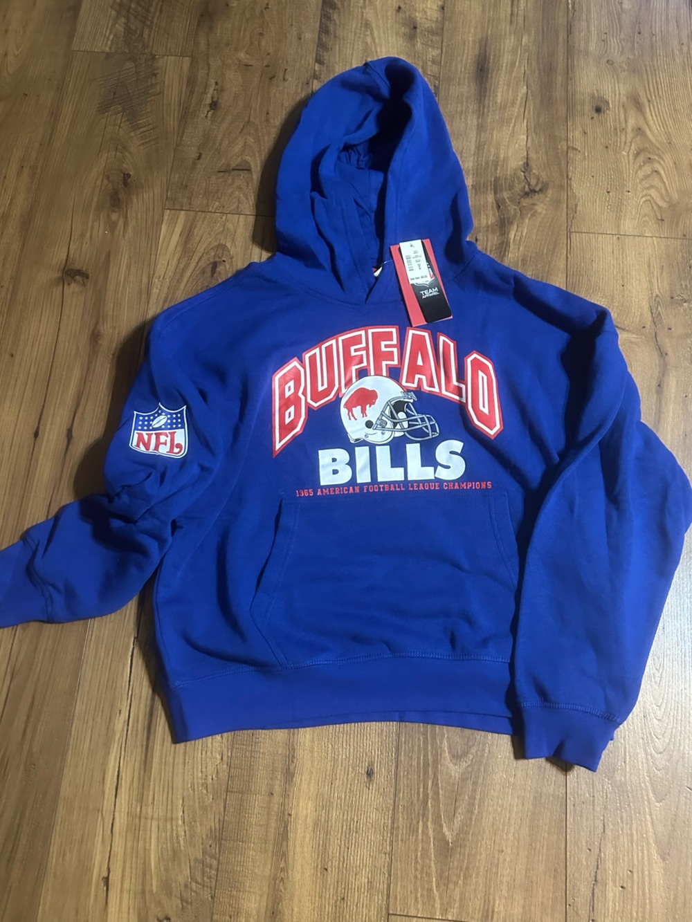 Team Apparel Royal Blue Pullover Hoodie with Red Accent